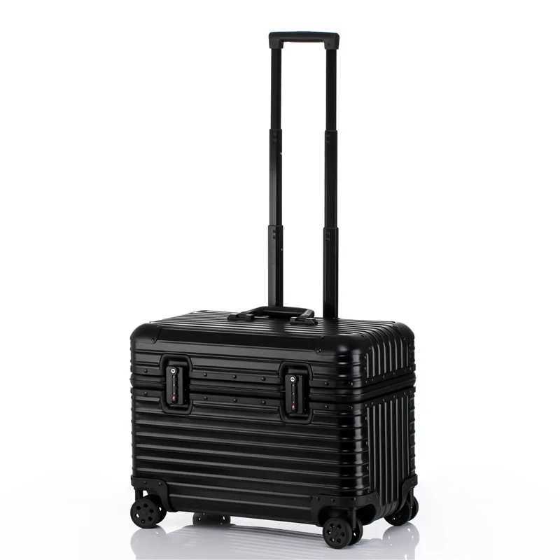 Bunnyfly 1820Inch Aluminum Alloy Magnesium Modern CarryOn Luggage Air Approval Aluminum Trolley Portable Cabin Size SuitcaseXJ250922-image-1076246405