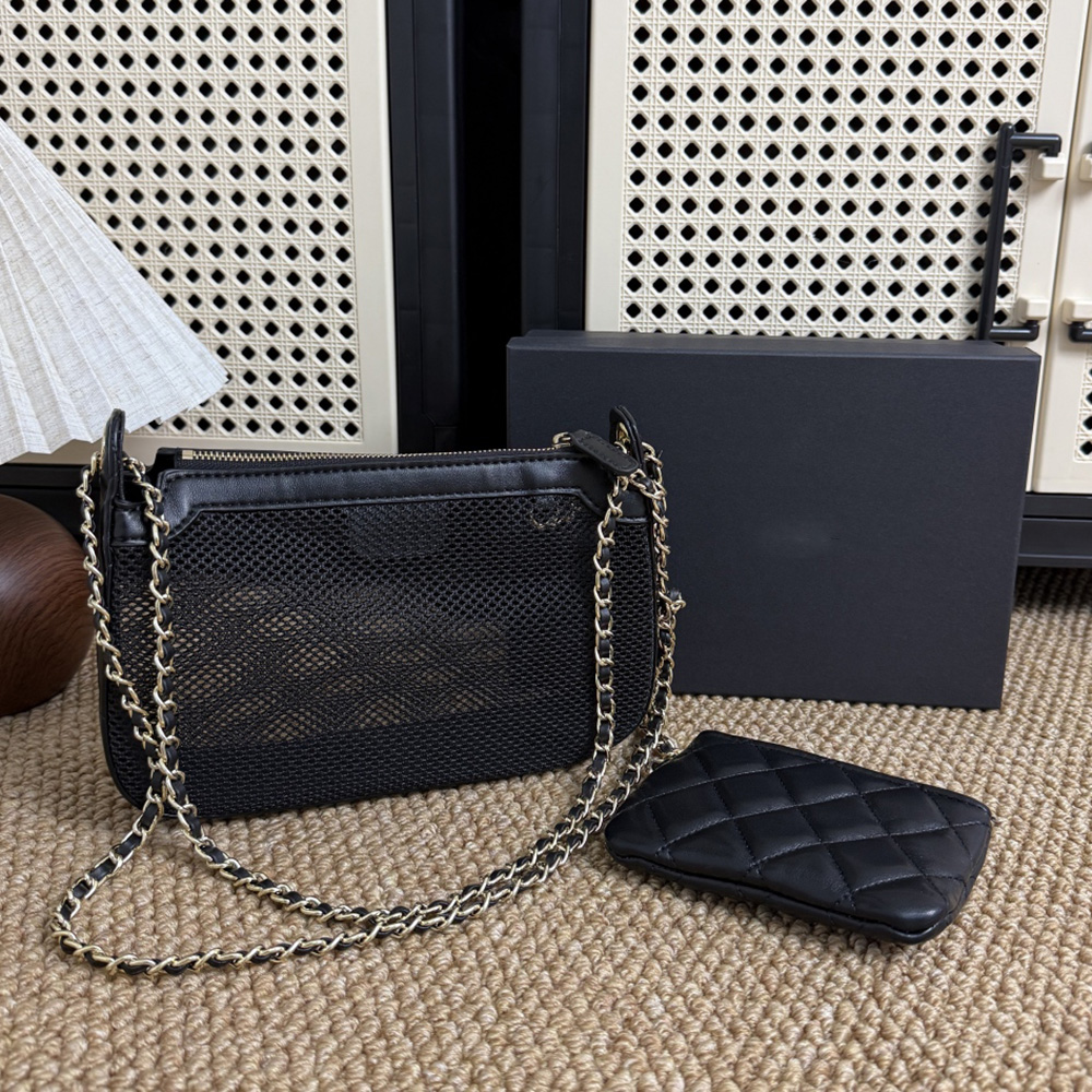 Sac de rangement en filet pour téléphone portable 2 en 1, boîte de styliste de grande capacité pour femmes, sac à bandoulière de poitrine, fourre