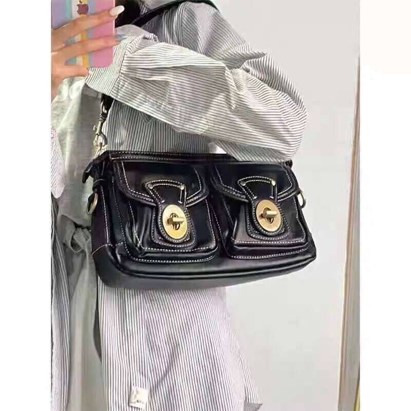 Sac fourre-tout rétro Motorcyclette de luxe 2025 Bag de luxe automne Nouveau sac à main individuel individuel haut de gamme sacs slin
