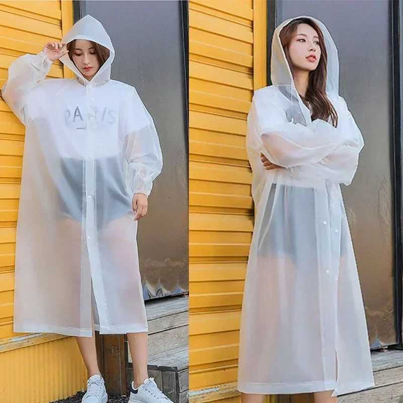Nouveau 1pc de haute qualité EVA Unisexe Affinage épaissis épaissie imperméable Rainde de pluie Femmes Men de camping noir Afficier imperméable S