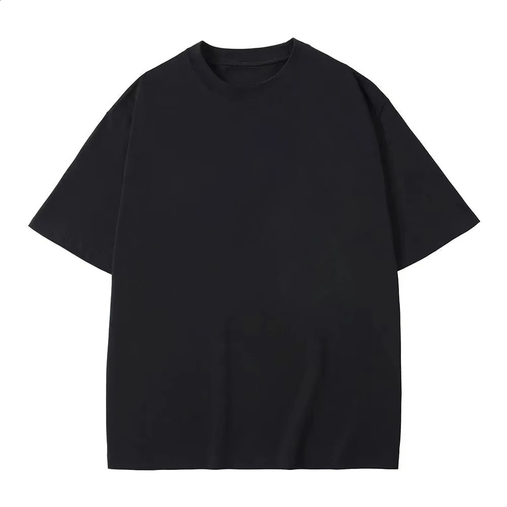 Summer Mens Classic TShirt Cotton Casual Loose Men Top Tee Streetwear Clothing Breathable Unisex Short Sleeve Solid Color 250920