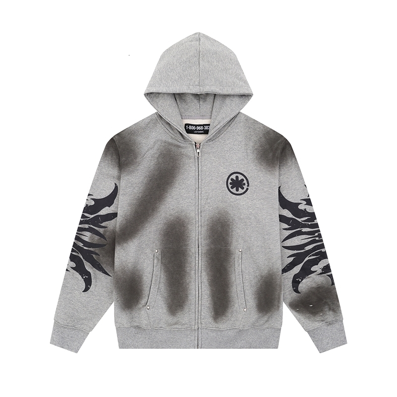 Haile Street Wasage Vintage Terry Hoodies à capuche pour hommes Pullover Coton Sweats Sweats Sweats Oversized Loose 250920