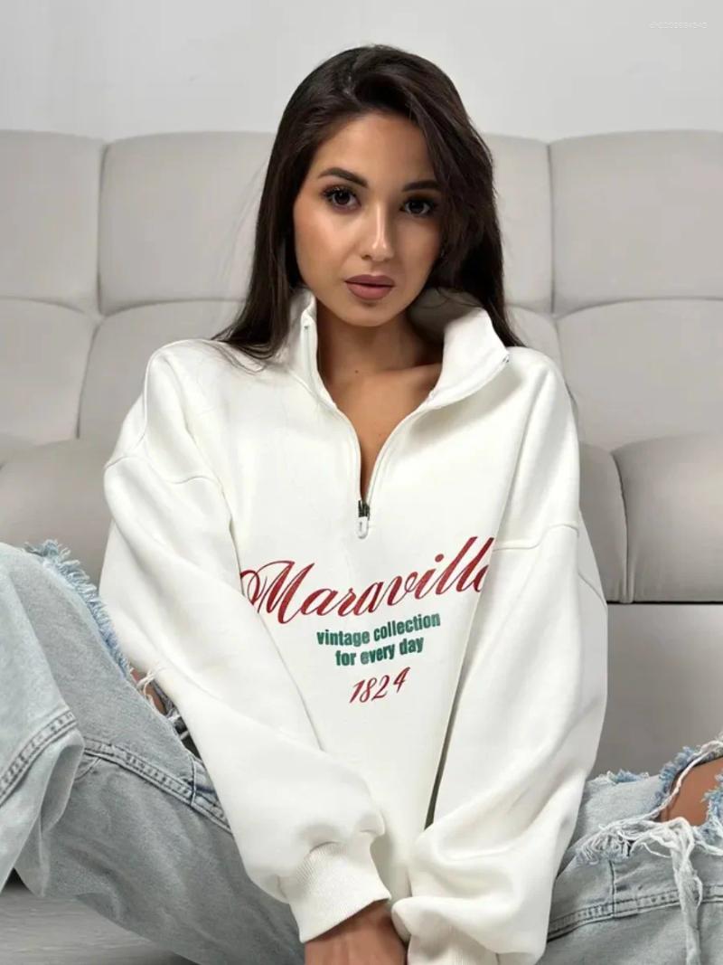 Sweat-shirt à revers à zip à demi-zip à sweats de revers à zip à moitié ouverts