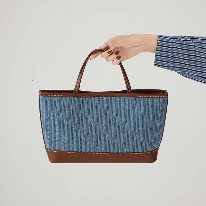 Denim Patchwork Tote Commuter High-end Feel 2025 New Single Shoulder Bag Large Capacity Women's Handbag