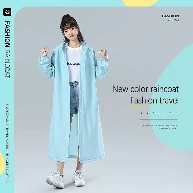 Man Raincoat Women Outdoor One Piece Thickened Waterproof Clothing Adult EVA Raincoat Camping Reusable Poncho Rainwear Z250922