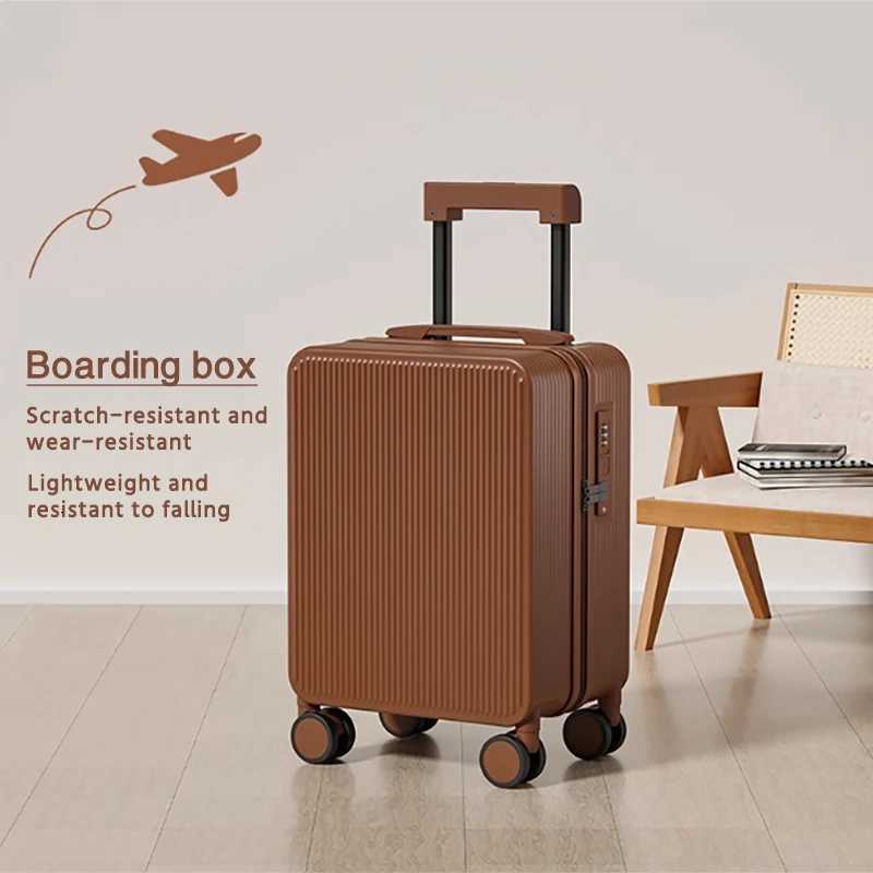 Small And Lightweight Suitcase ABSPC Material Customs Password Lock HighQuality 16inch Suitcase Rolling Wheel Boarding CaseXJ250922-image-1076246440