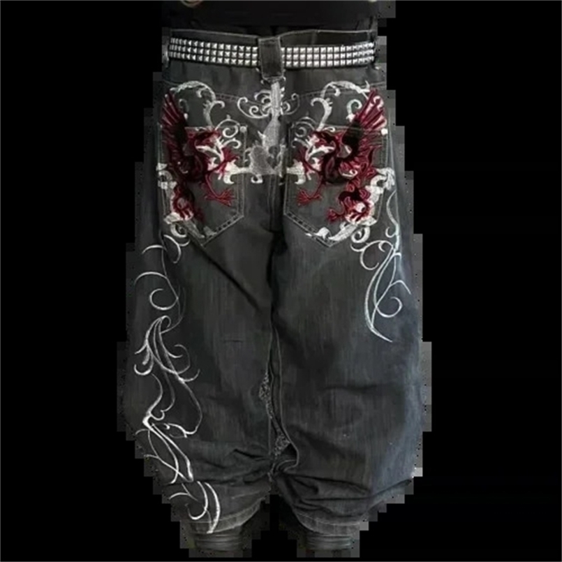 Femme Jeans Pantalons de fret Vêtements Femmes Y2K Baggy HARAJUKU RETRO HIP HOP BRODEMERIE LIBRIDE