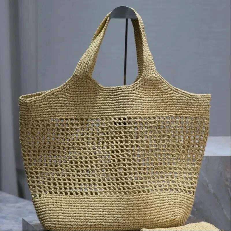 Designer Bag Brand Woven 2025 New Summer Simple Fashion Hollow Versatile Beach Vacation Handmade Straw Tote Underarm Shoulder Bag