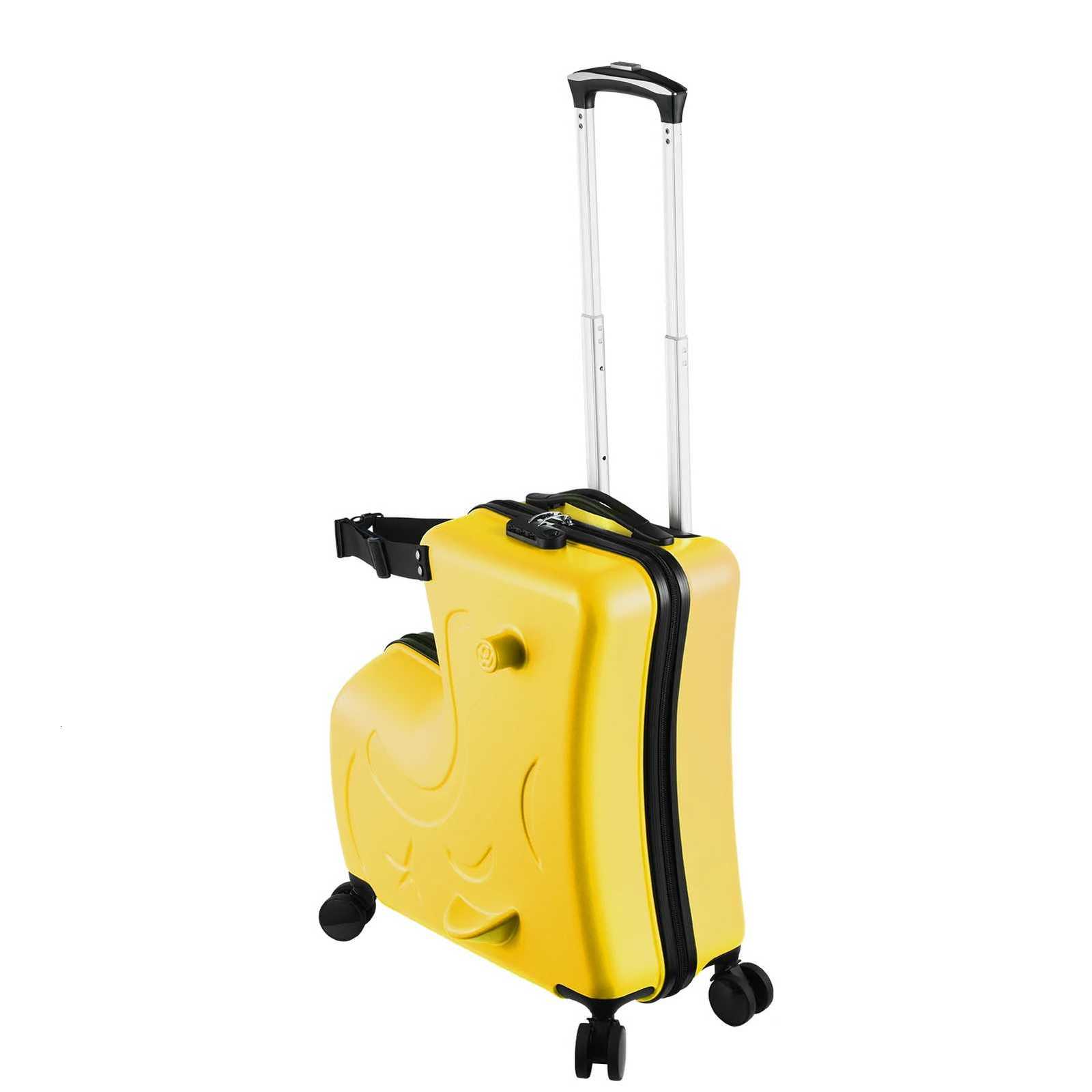 39 Years Old RideOn Suitcase with 360 Swivel Wheels and Rear Brake 24in AirplaneApproved Luggage with 3Digit Lock YellowXJ250922-image-1076246404