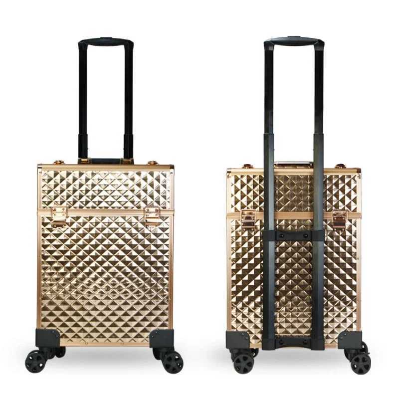 Portable Manicure Trolley Cosmetic Bags on Wheel Luxury Professional Makeup Luggage Woman Travel Bag Rolling Luggage SuitcaseXJ250922-image-1076242209