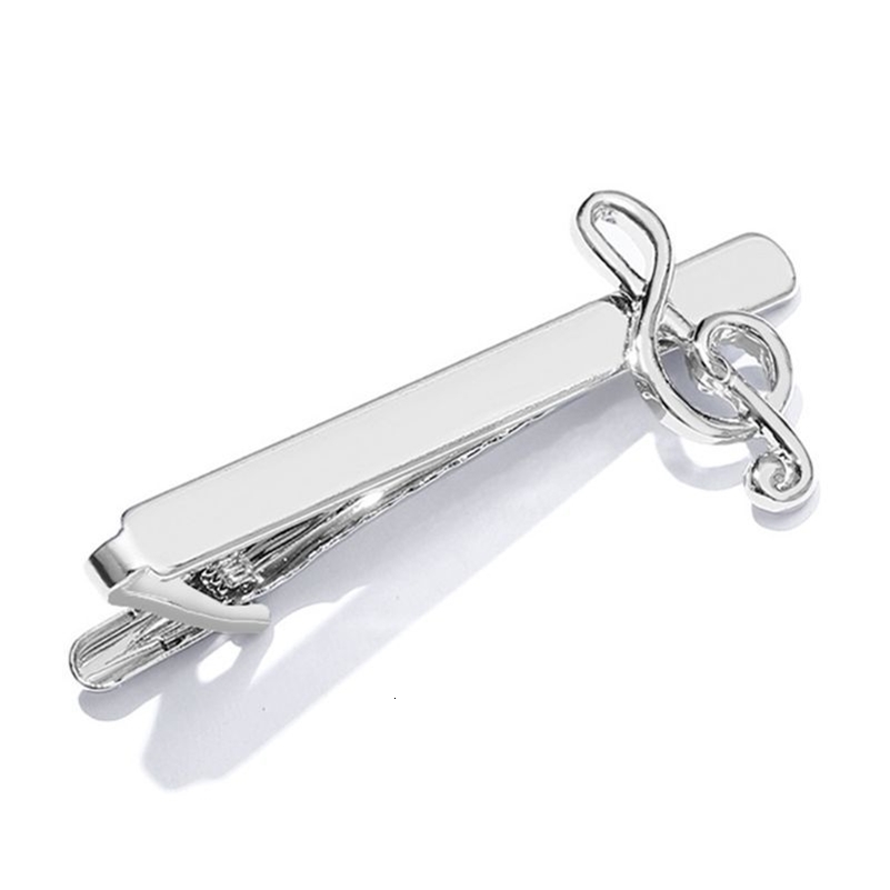 Fashion Men Tie Clip Treble Clef Piano Score Tie Clip Clip Musical Note Cuffers Business Coldie Clips 250920