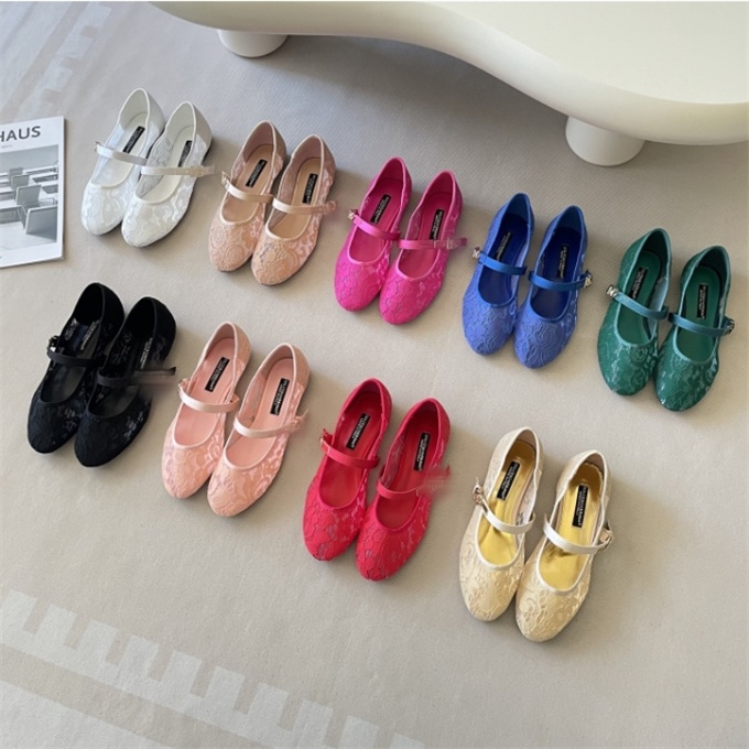 woman Ballet Flats shoes designer shoe loafer French 100% lace Flat Ballerina Shoes luxury shoe Classic Mary Jane women Loafers Daily Outfit 34-42