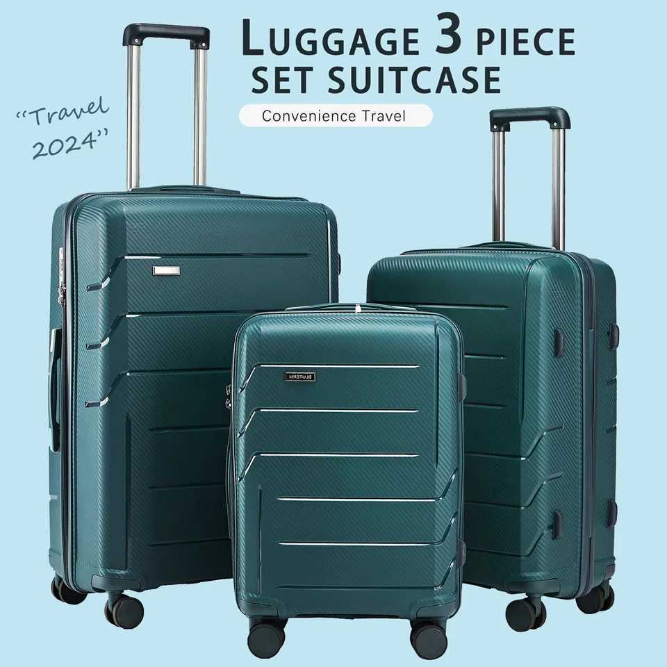3pcs Travel Suitcase Set with Swivel Wheels and TSA Lock Hand Luggage Trolley Suitcase 23kg Large Medium Travel Suitcase SetXJ250922-image-1076246460