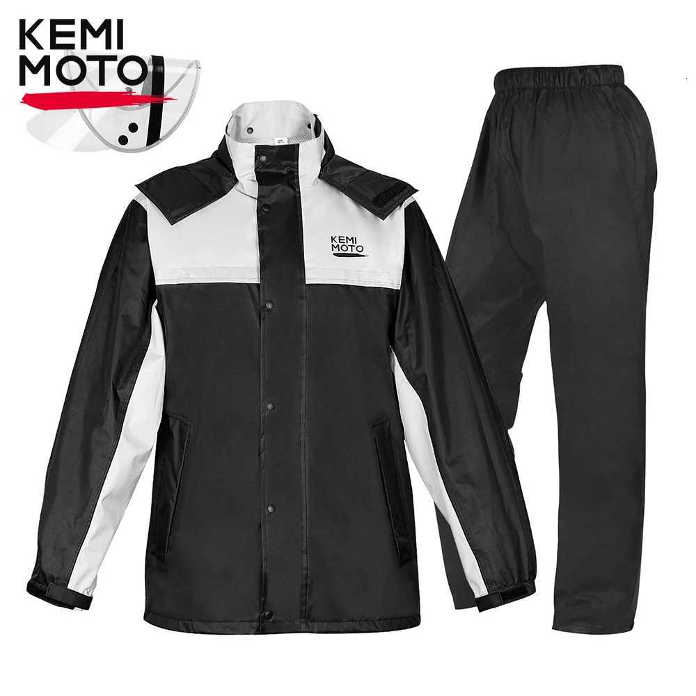 KEMIMOTO Mens Rain Suit Waterproof Rain Reflective Work Raincoats Lightweight Hiking Motorcycle Gear Outdoor Fishing Z250922