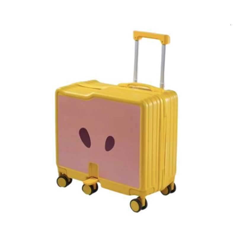 Cute Kids Luggage Cartoon Apple Print 18in 20in Suitcase with Wheels Lightweight Carryon Travel Trunk with 360 SpinnerXJ250922-image-1076242856