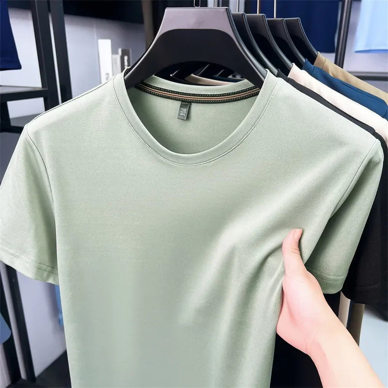 Mens Korean Casual Short Sleeved Round Neck Tshirt Summer Fashionable and Comfortable Versatile Top 250920
