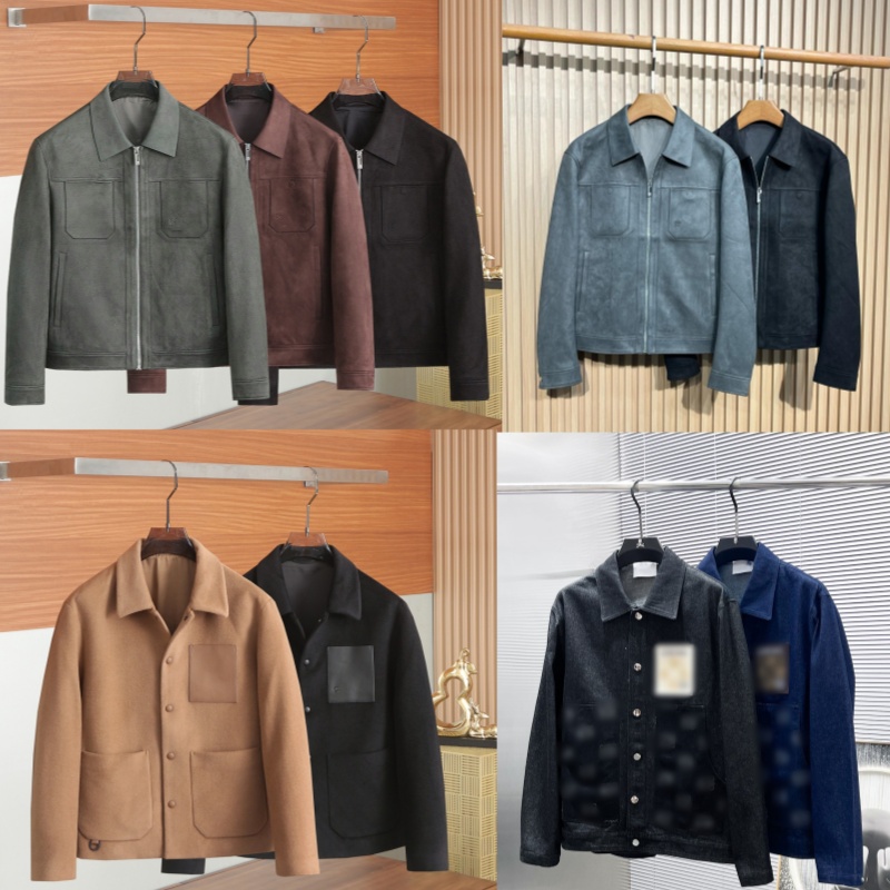 TOP L Men's coat jacket designer jacket new suede classic letter embossed environmentally friendly lapel jacket