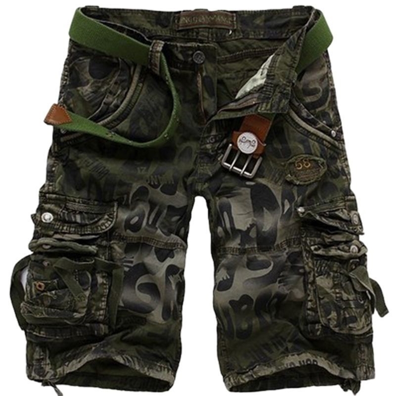 High Quality Camouflage Loose Cargo Shorts for Men Summer Fashion Camo Multiple Pockets Pants y250920