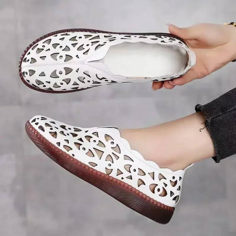 Sandals Summer Loafers Hollow Floral Casual Outdoor Women's Flat Soft Sole Comfort Slip on Shoes for Women36-42 ddmypanda