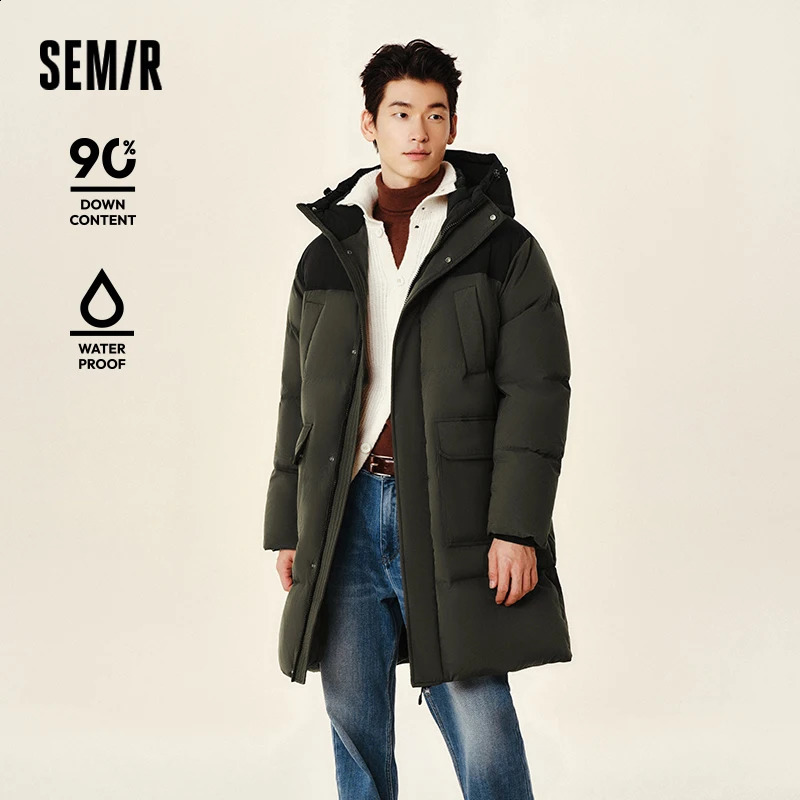 SEMER DOWN Veste Men 2024 APPLIFIER LES VORSES EXTÉRIEURES ENTÉRALES Vêtements d'hiver à longue longueur Couple 2550920