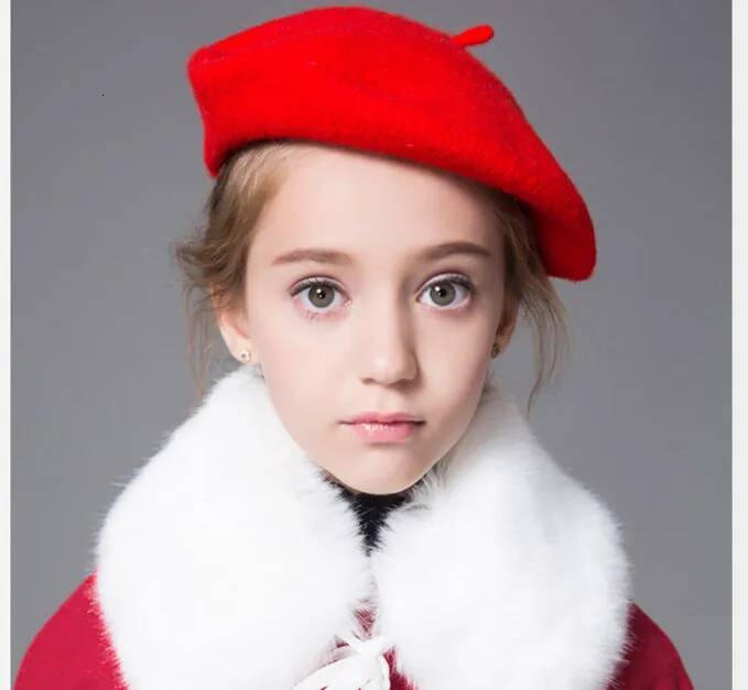 Woollen children's autumn/winter warm hat coat, child beret hat, French hat.suitable for spring and autumn winter ddmythur