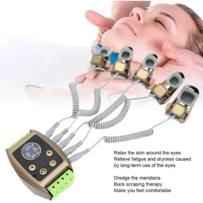 New Face Lifting Radio Frequency Microcurrent Golden Finger Rf Ems Beauty Health Care Machine Body Relax Neck Massage Gravitational 207