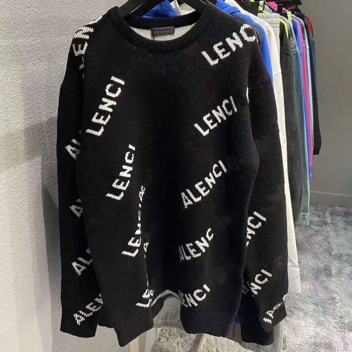 Paris mens women color print Sweaters retroclassical colors letter Embroideryprinting Sweater casual high quality fashion womens designer Sweatershi