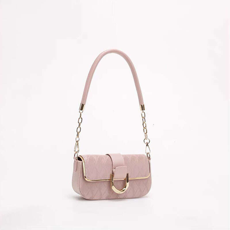 2025 New Horseshoe Buckle Baguette Underarm Simple Elegant Versatile Single Shoulder Crossbody Color Block Small Bag for Women