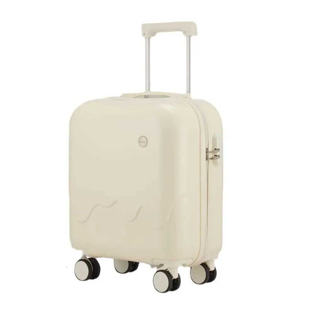 Ice Cream 18 Inch Boarding Case Square Carry on Travel Luggage Suitcase Cabin Rolling Luggage Bag Cup HolderXJ250922-image-1076242321