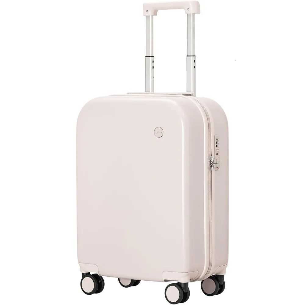 mixi Carry on Luggage 20 Suitcase Spinner Wheels Luggage Hardshell Lightweight Rolling Suitcases PC with Cover TSA Lock forXJ250922-image-1076246467