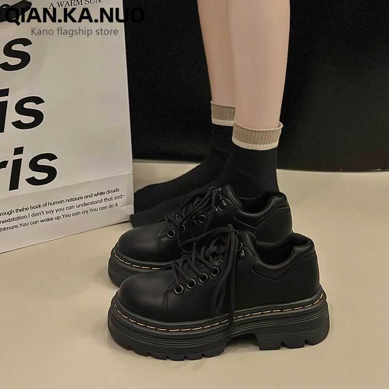 AllMatch British Style Womens Derby Shoes Clogs Platform Autumn Loafers With Fur Female Footwear Preppy Leather New Creepers Fa W250922