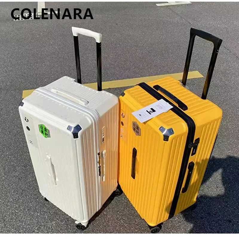 COLENARA 22242628303234 Inch Highquality Suitcase Universal Largecapacity Fashion Trolley Case Family Vacation LuggageXJ250922-image-1076246566