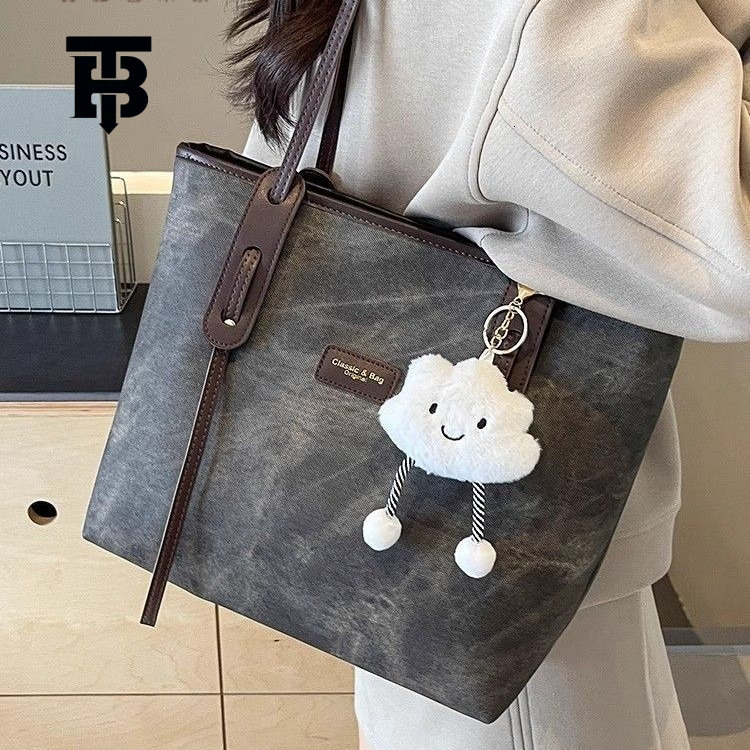 TB BHULAMTE Free Shipping New Designer Bag Golden Feather Bird Women's Large Capacity Bag 2025 High-end Denim Shoulder Bag Commuting Bag Pop