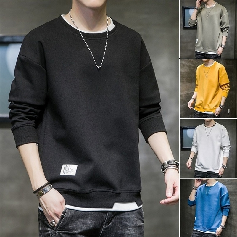 Spring and Autumn Casual Long Sleeved Mens T Shirts Harajuku Tops Streetwear Loose Comfortable TShirts Men Clothing y250921