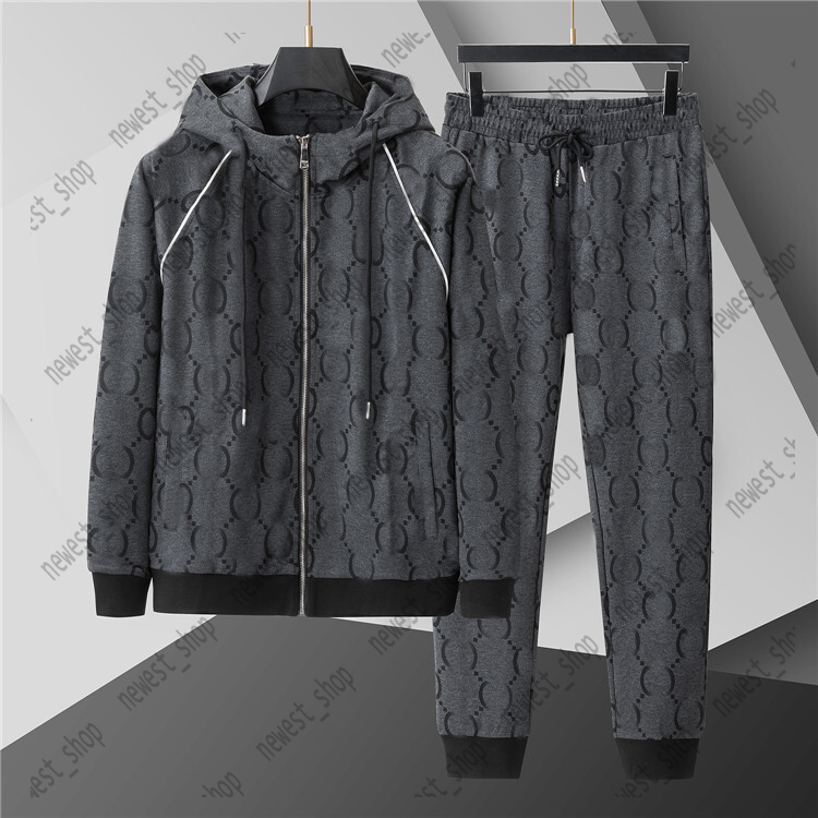 Mens Tracksuits jackets Set man sport pants big letter print jacket casual pant stand-up collar tracksuit Womens montage printed Leisure sports suit