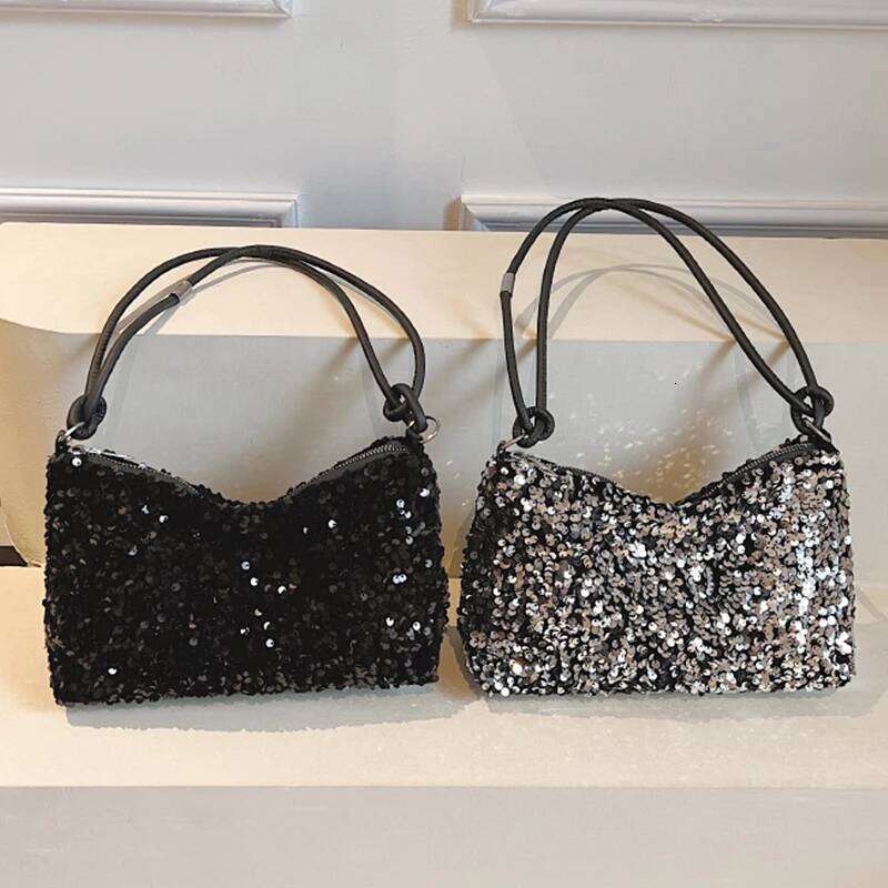 Designer Bags Popular Trendy Women's Korean-Style Handbag With Sequins - Versatile Single-Shoulder Small Bag Hot Selling
