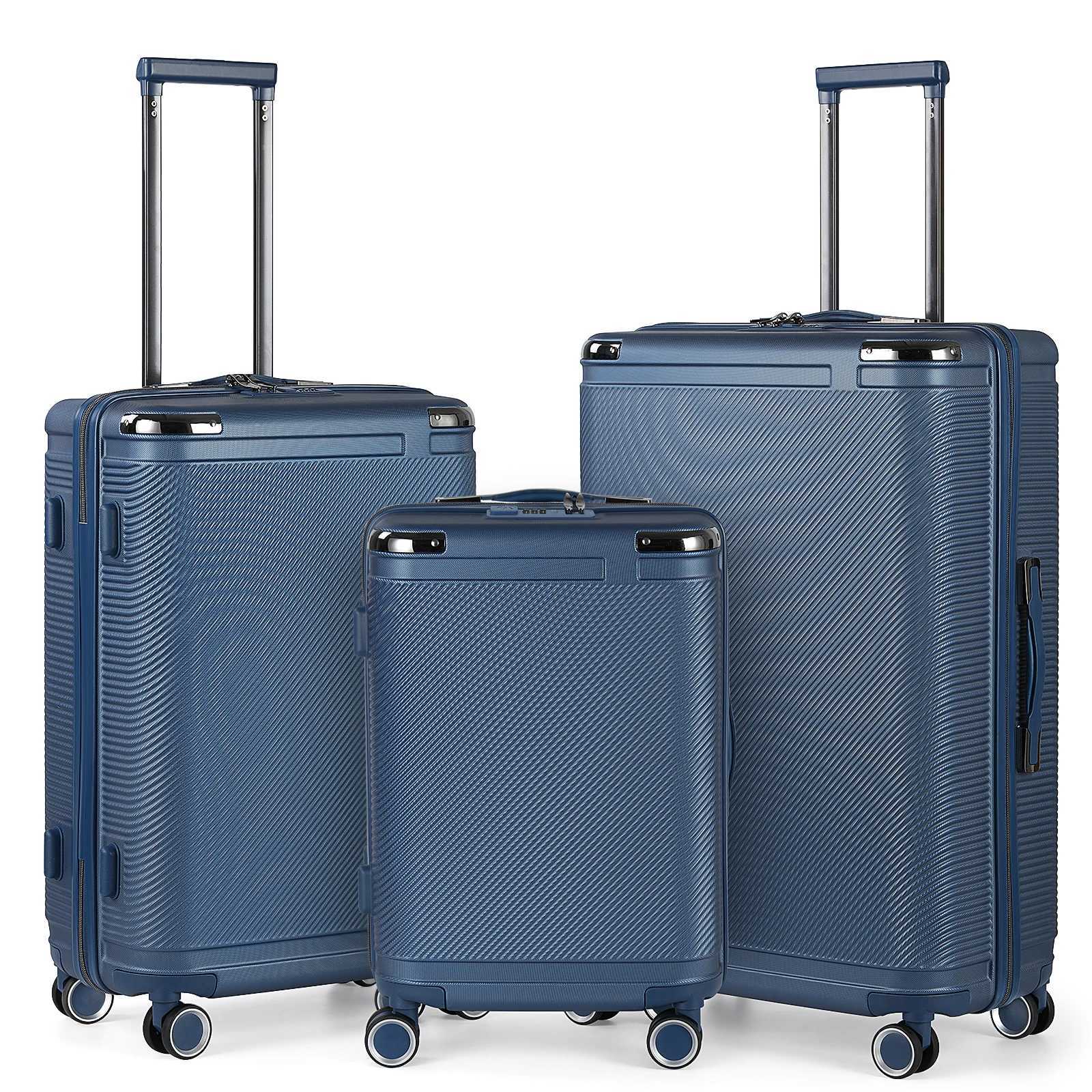 3Piece PP Hardshell Suitcase Set 202428in Lightweight Luggage w360 Spinner Wheels TSA Lock Durable CarryOnXJ250922-image-1076243013