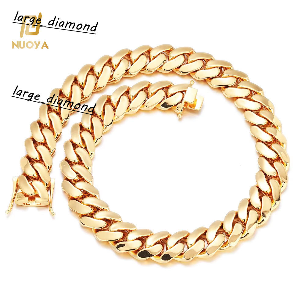 Wholesale 22mm 18K Plated Gold Miami Cuban Link Chain Heavy Solid Cuban Chain Necklace for Men Hip Hop Fine Jewelry
