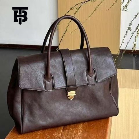 TB BHULAMTE Free Shipping New Designer Bag 2025 Autumn And Winter Retro Niche Pure Color High-end Commuting Handbag Large Capacity Laptop Bag Han