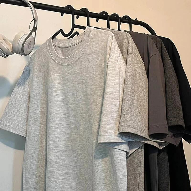 Summer 100 Pure Cotton Mens and Womens Casual Sports Loose Soft Shortsleeved Oneck Comfortable and Breathable Tshirt 250920