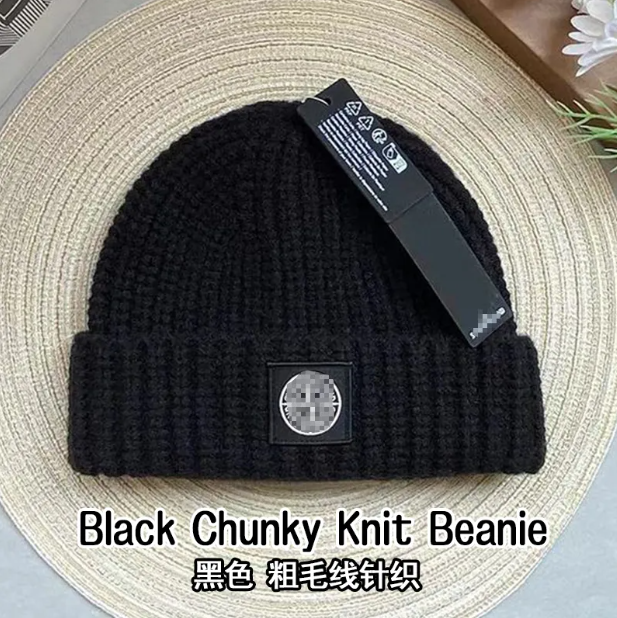 Stone beanies, women's Island knitted hats, designer cropped cashmere hats, casquette luxury winter warm hats, outdoor ski hats