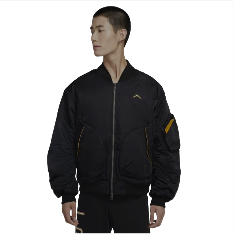 Men's jacket winter warm coat cotton jacket baseball jacket stand collar flight coats printed lightweight jacket