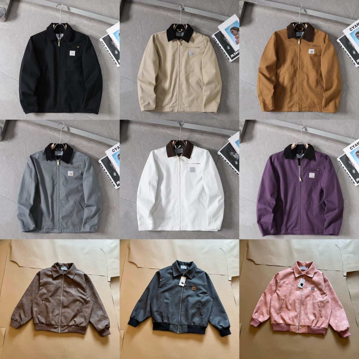 jacket men High-quality workwear retro canvas jacket windbreaker Y2K style vintage leather jacket Hip-hop loose jacket Autumn and winter coats