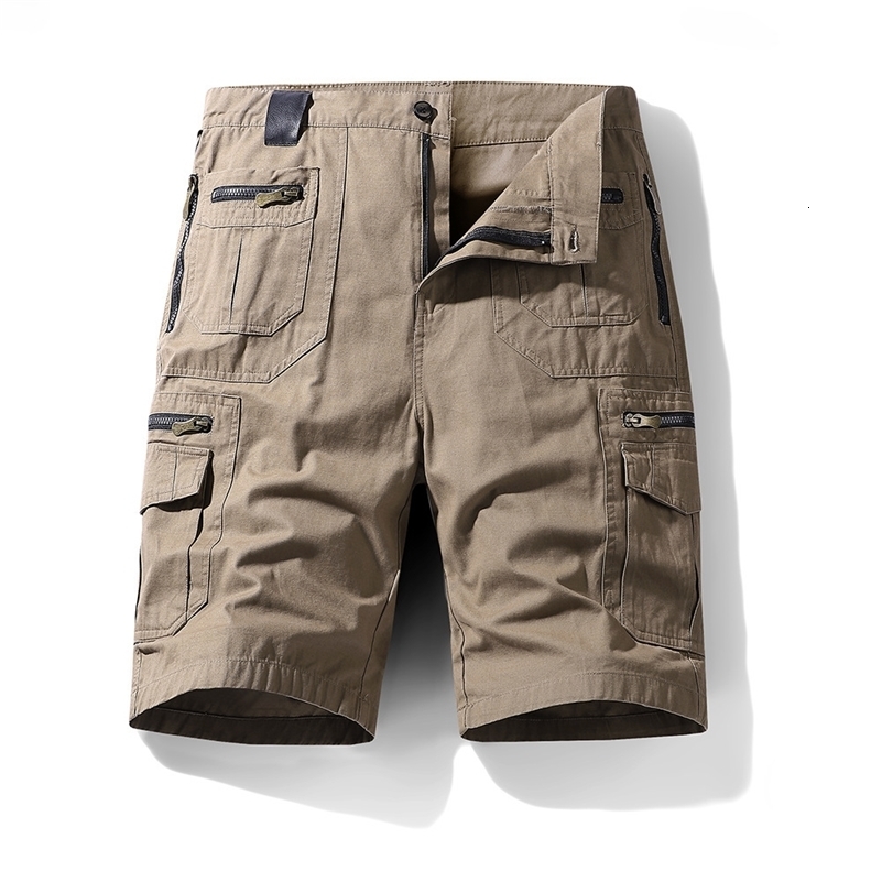 2025 pantaloncini da uomo sciolti grandi abiti da lavoro multi -tascabile estate cotone comodo nichel esterno sport per il tempo libero Y250920