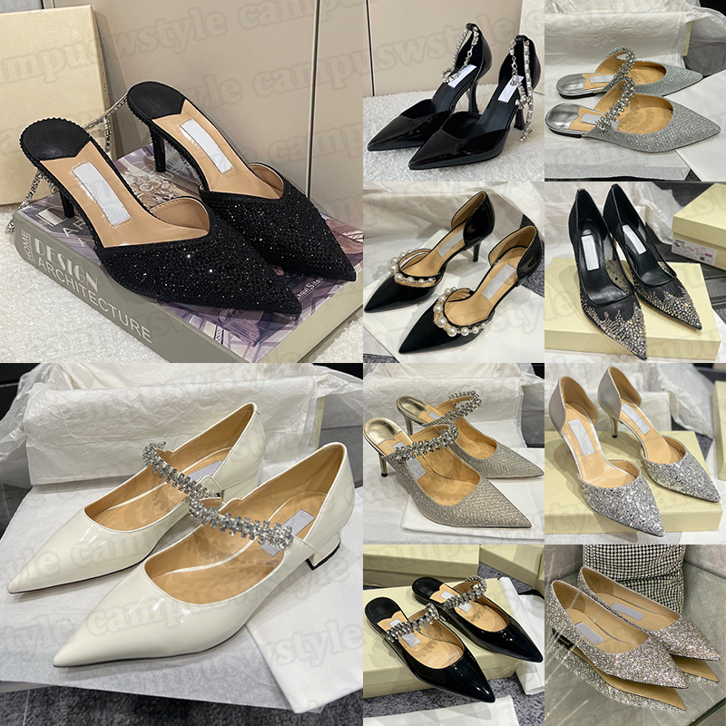 With box designer dress shoes for women diamond luxury wedding party ladies sandals leather jewel high heel