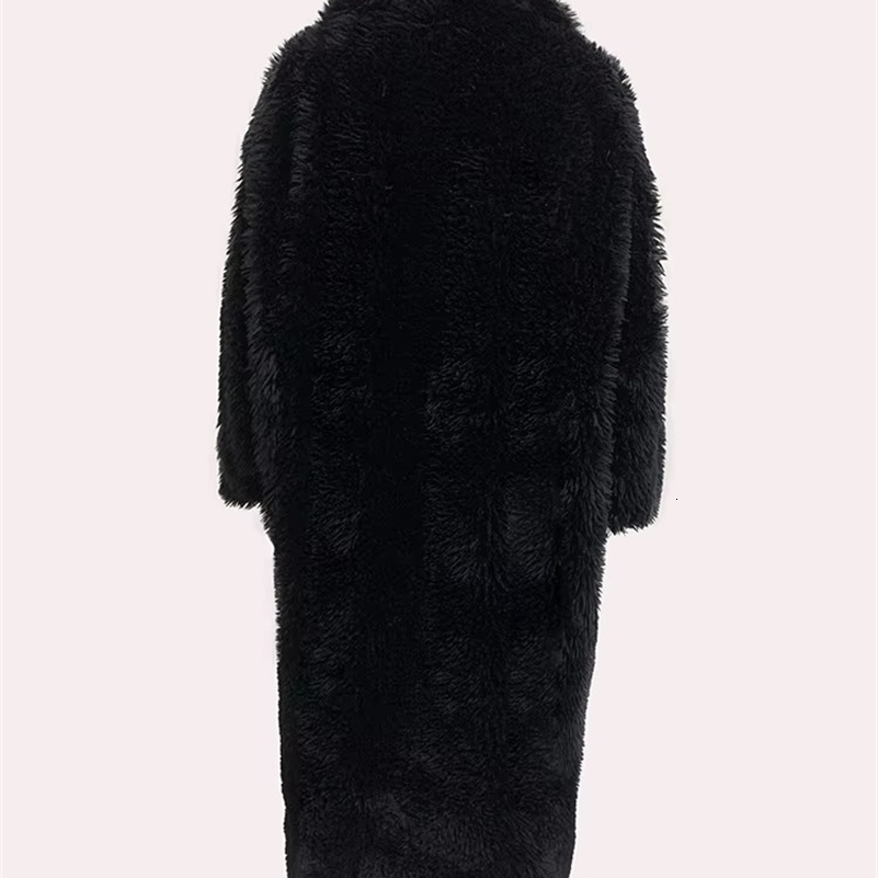 Mauroicardi Spring Winter Extra Long Oversized Black Thick Warm Shaggy Hairy Faux Fur Coat Men Maxi Furry Overcoat 250920