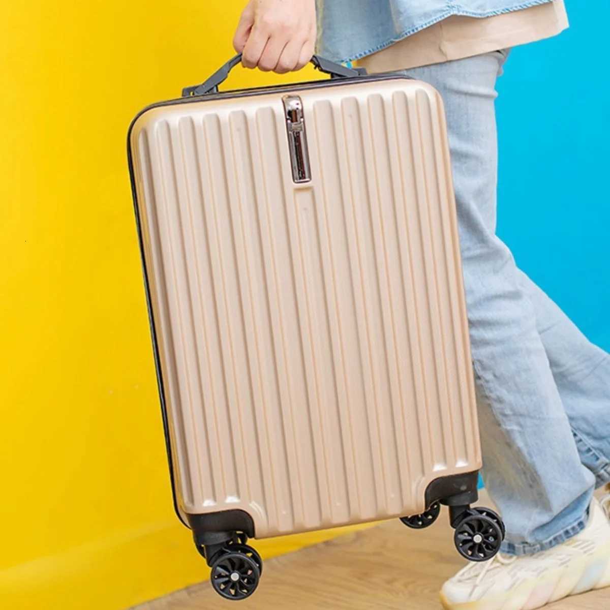 New Trolley Suitcase with Hook Universal Wheel Zipper Closed Telescopic Pull Rod Unisex Large Capacity Hard Shell Password LockXJ250922-image-1076242981