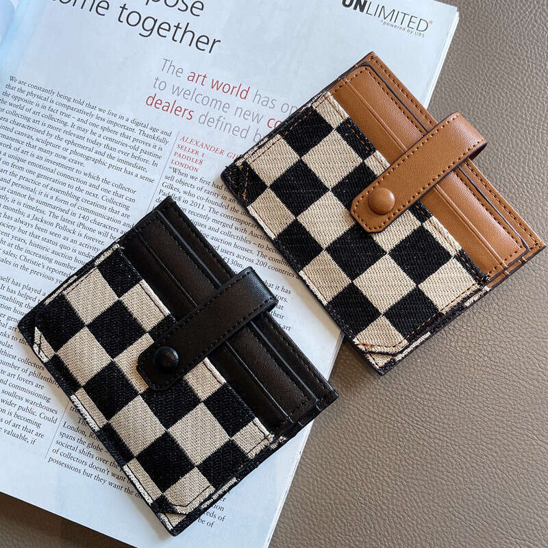 2025 New Small Holder for Women, Exquisite High-end Compact Driver's License Multi-functional Canvas Ultra-thin Card Clip