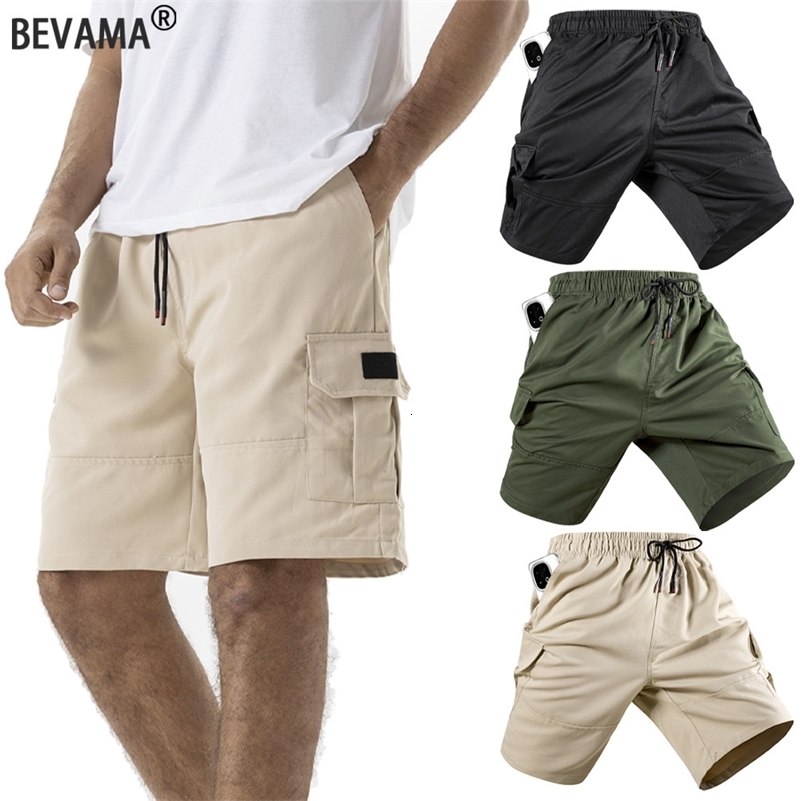 Mens Tactical Cargo Shorts Summer Casual Jogging Short Pants Solid Color Multipocket Sports Fashion Daily Work Trousers y250920