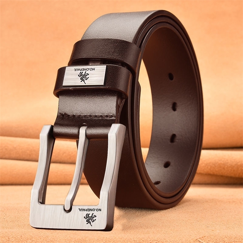 Trend Mens High Quality Buckled Jeans Leather Casual Belt Business Cowboy Fashion y250920